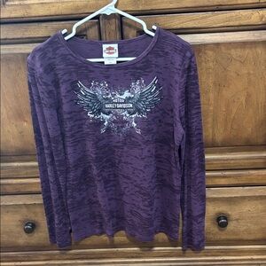 Harley-Davidson Women's Long Sleeve Top in Purple